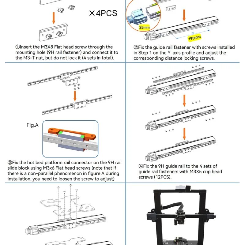 Ender-3 S1 Dual Y-axis Linear Rail Kit 4