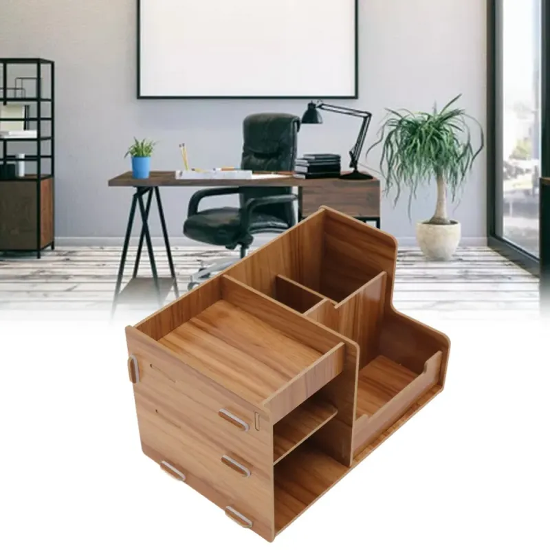 Wooden Multi-Layer Desk Organizer 4
