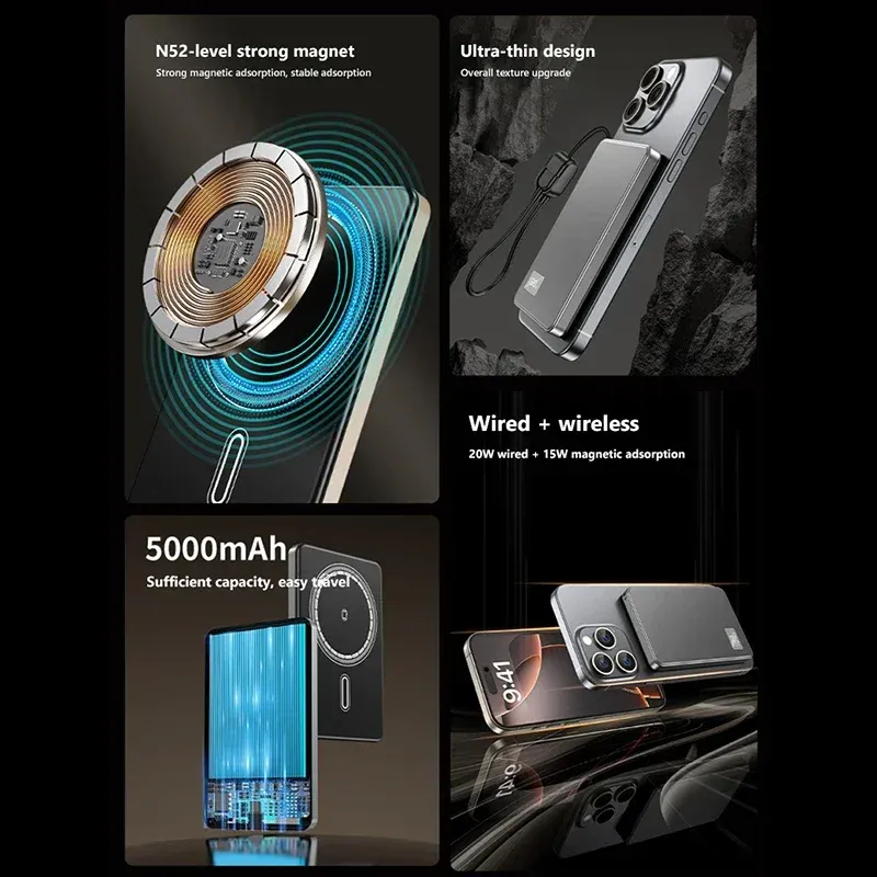 VIVO 500000mAh Magnetic Wireless Power Bank 6