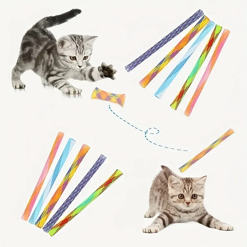 Colorful Folding Spring Cat Toy 4