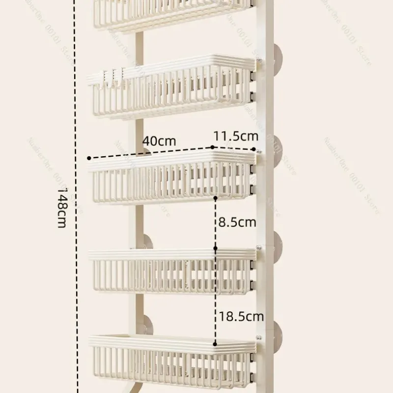 No Drill Wall Mounted Storage Rack 6