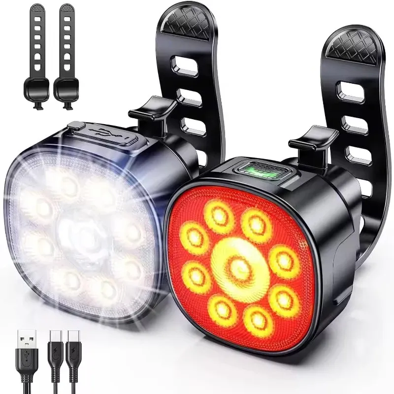 USB Rechargeable Bike Light Set 1