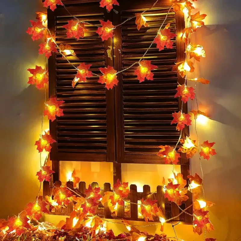 Maple Leaf LED String Lights 4