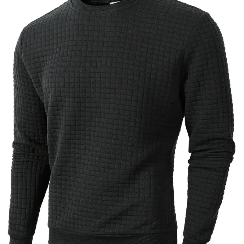 Men's Knitted Jacquard Crew Sweater 2
