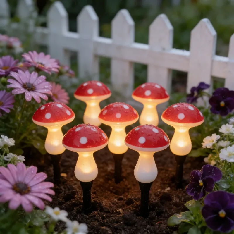 Solar Mushroom Stake Lights 2