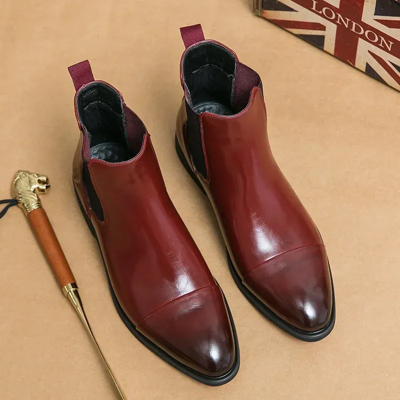 Men's Red Sole Chelsea Boots 4