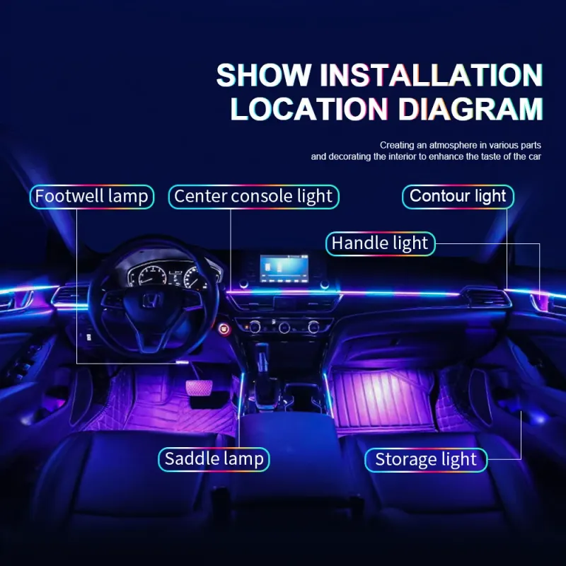 18-in-1 Car Ambient LED Lighting Kit 4