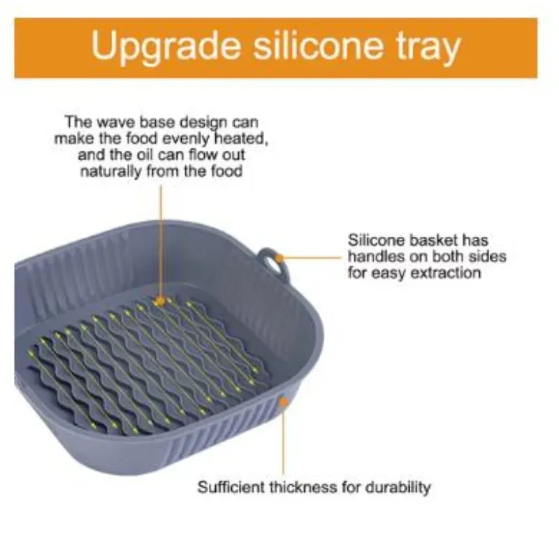 Reusable Air Fryer Silicone Liner Pot 3
