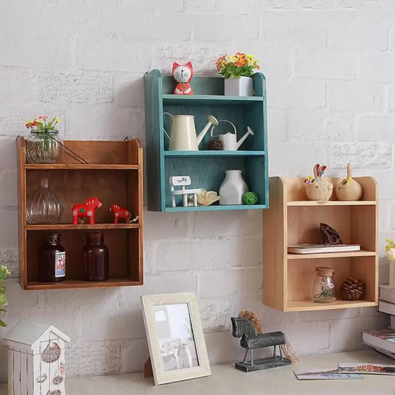 3-Tier Solid Wood Wall Shelf Organizer 5