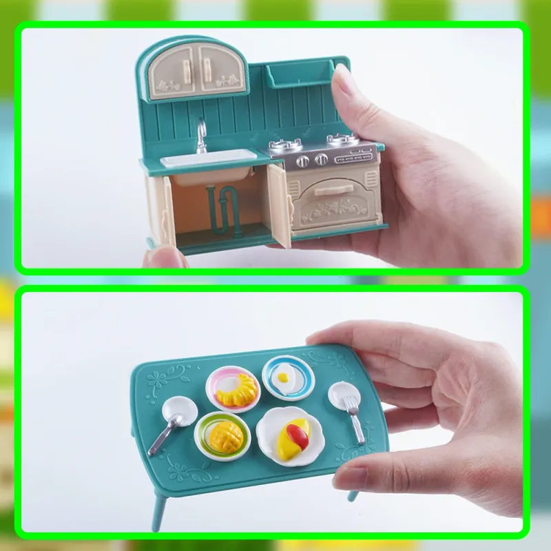1:12 Dollhouse Furniture Bathroom & Living Room Set 5