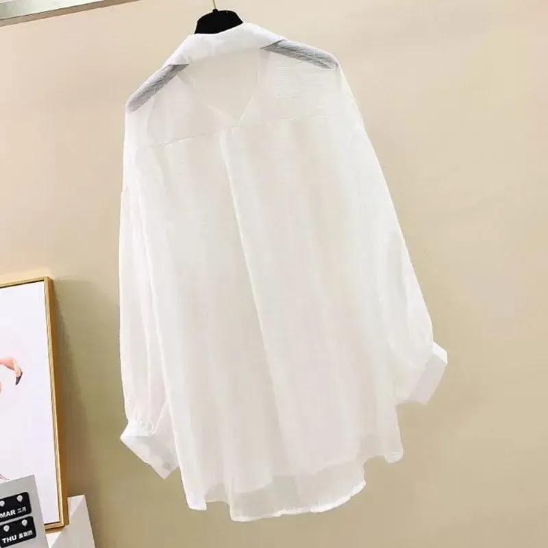Sheer Chiffon Summer Cardigan Blouse 4