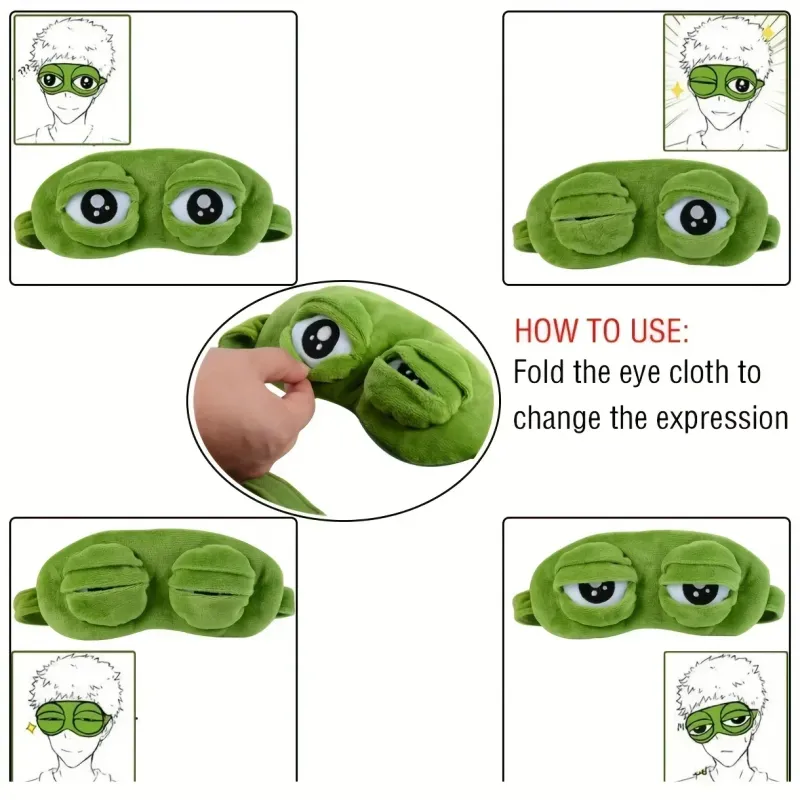3D Frog Cartoon Sleep Mask 5