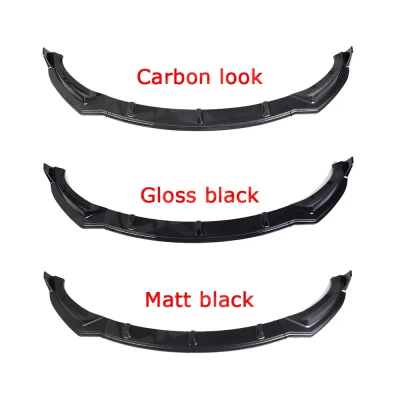 Carbon Look Tesla Model 3 Bumper Lip Splitters 4