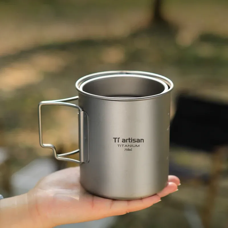 Titanium Folding Handle Camping Mug 5