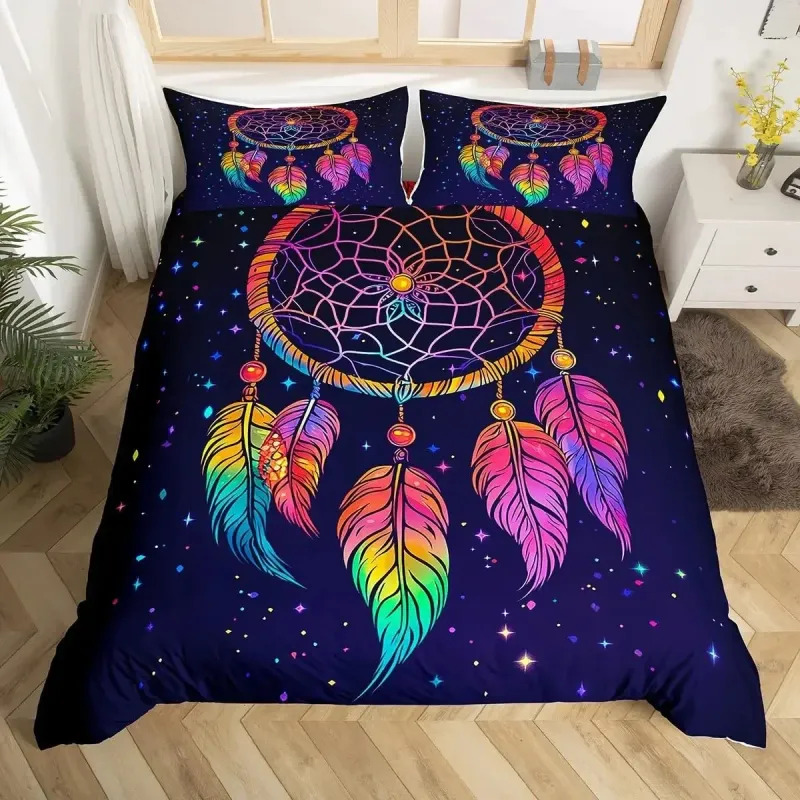 Dream Catcher Boho Mandala Duvet Cover Set 4