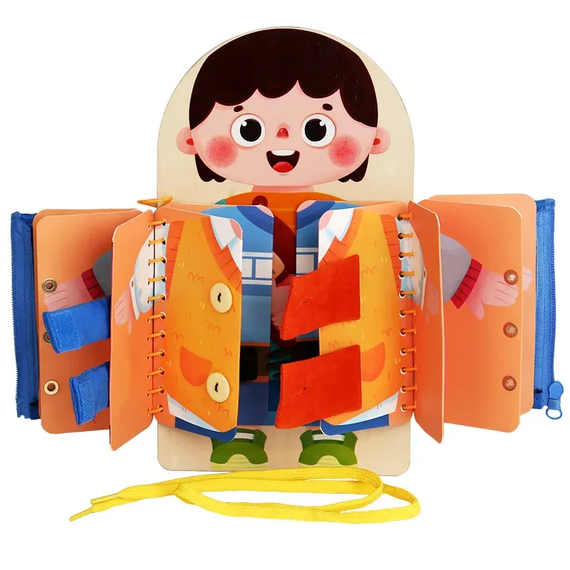 Wooden Busy Board for Toddlers 3