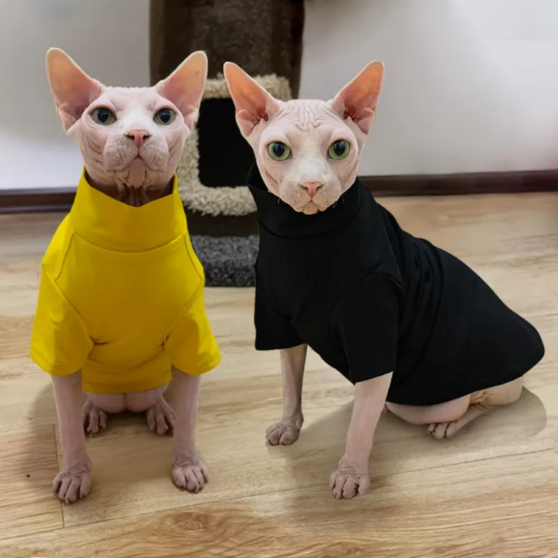 Sphynx Cat Fleece Turtleneck Sweater 5