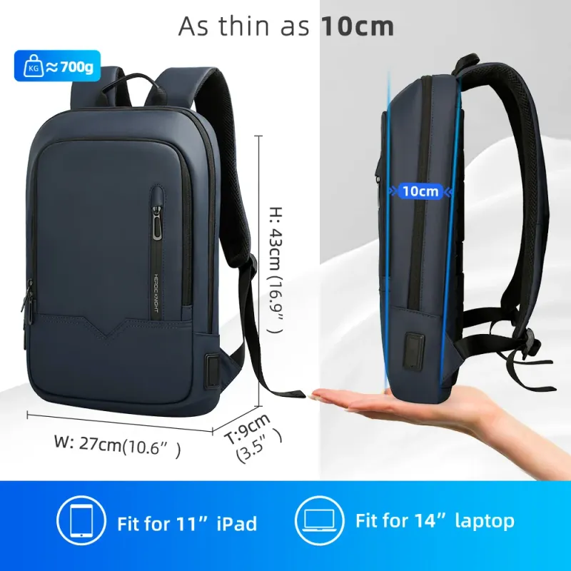 HK Slim Waterproof Laptop Backpack 4
