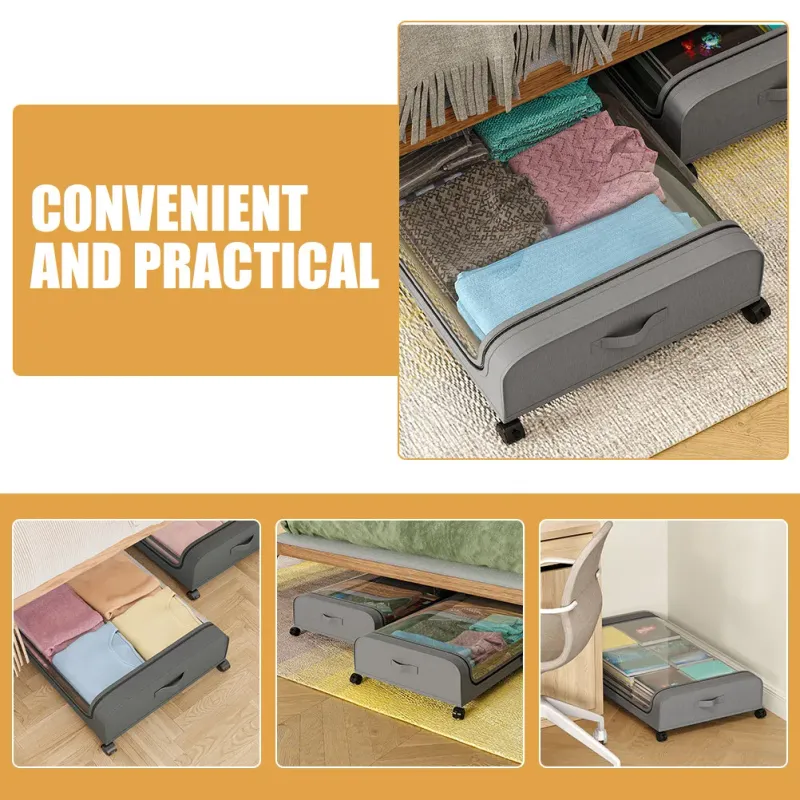 4-Wheel Under Bed Storage Organizer 6