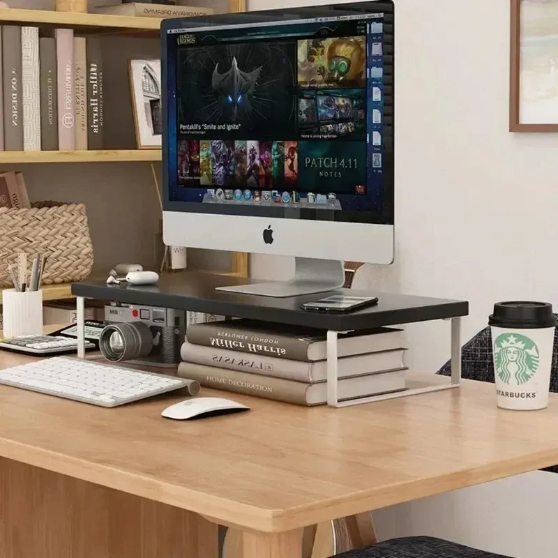 Monitor Stand Riser with Storage Rack 5