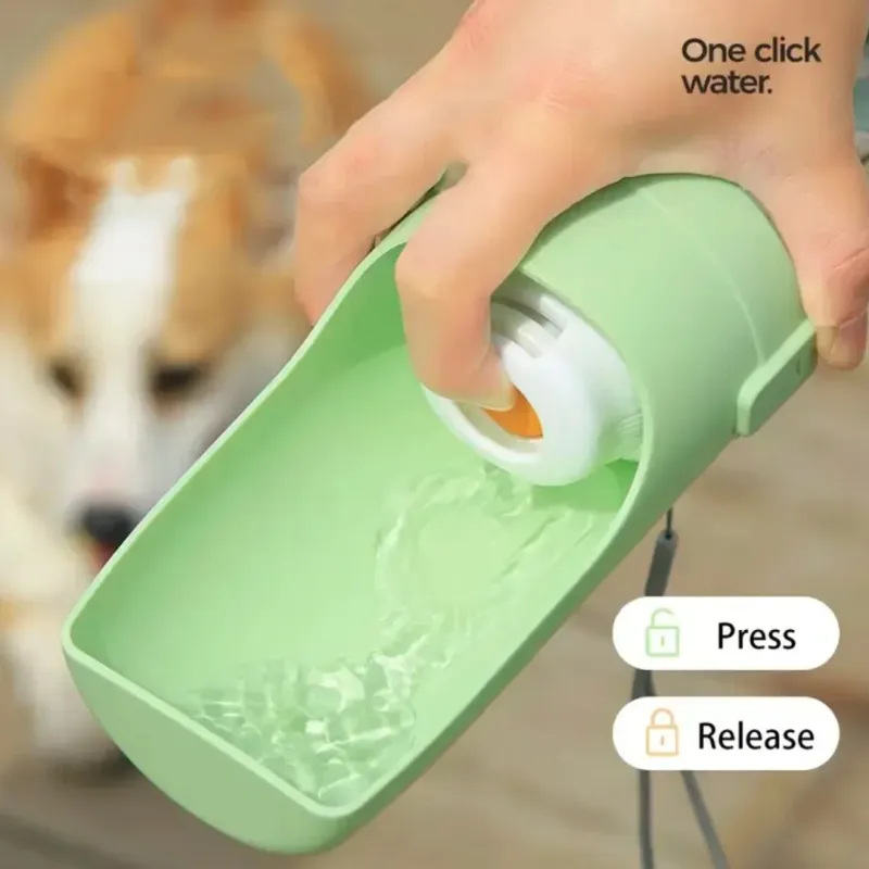 2-in-1 Foldable Pet Water Bottle & Food Bowl 3