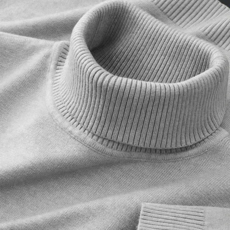 Men's Knitted Turtleneck Pullover Sweater 4