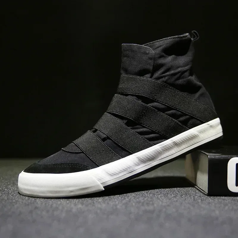 Men's High Top Canvas Slip-On Shoes 1