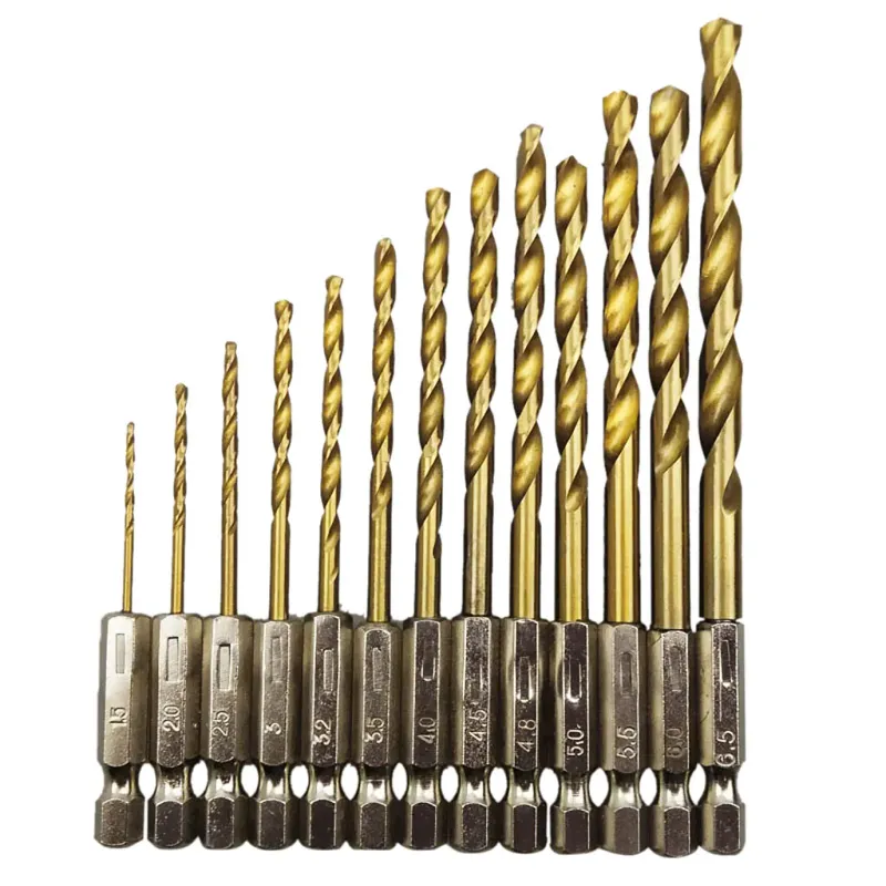 Titanium HSS Hex Shank Drill Bit Set 2