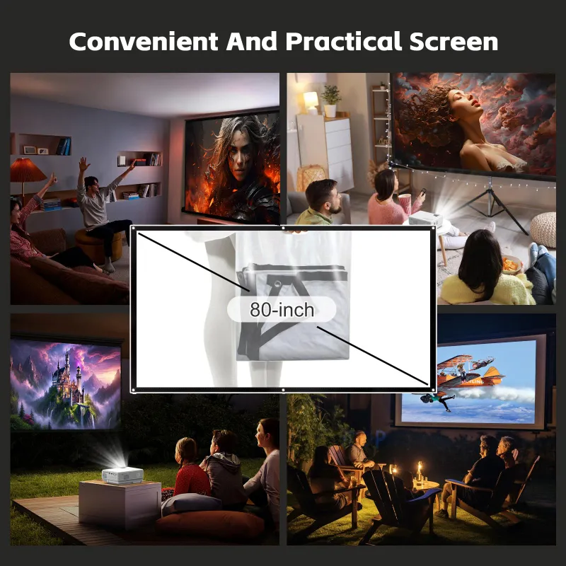 SUNYS MINI Portable 4K Projector with Screen 2