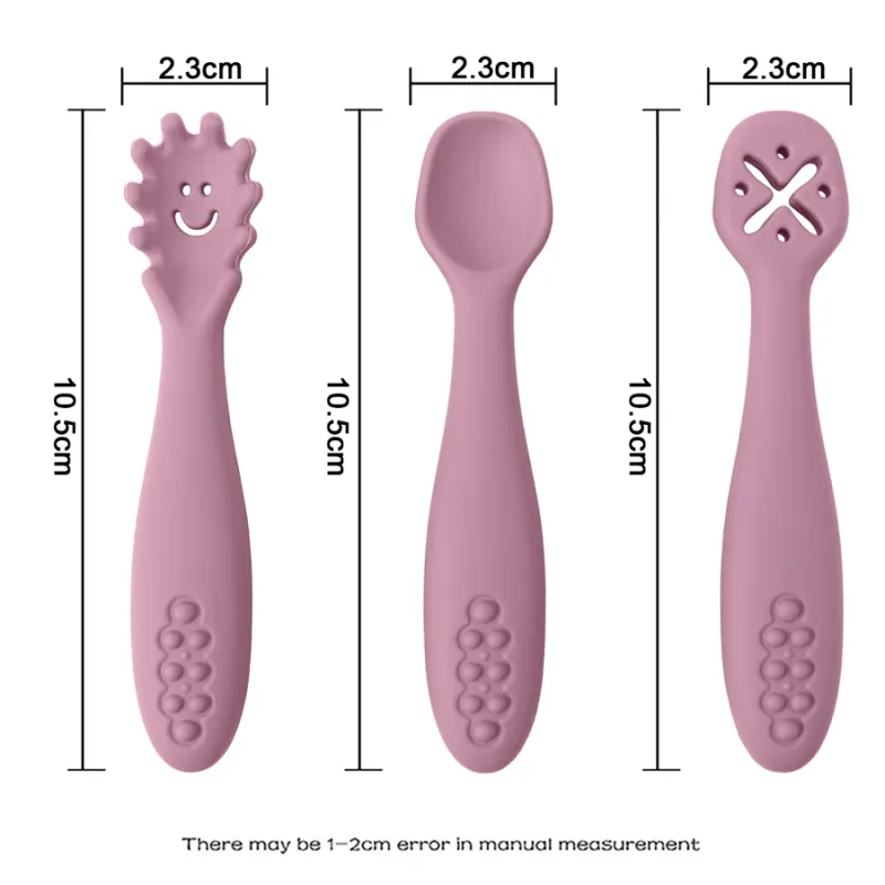 3PCS Baby Learning Spoons Set 3