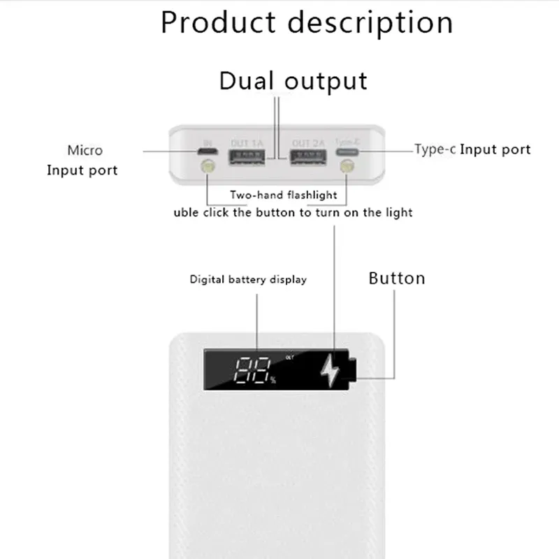 5x18650 DIY Solar Power Bank Kit 3