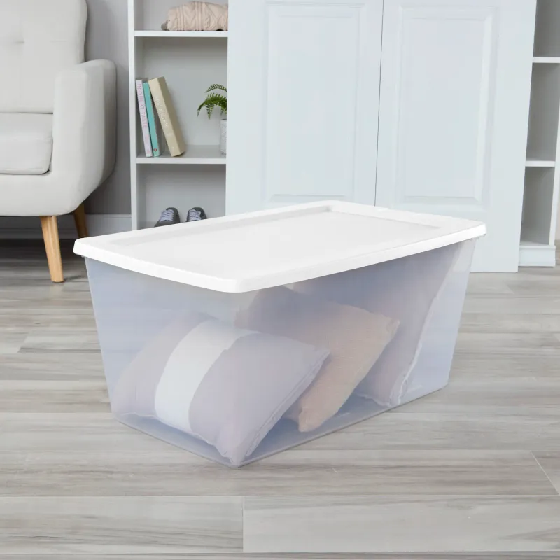 90 Quart Clear Storage Bin with Lid 3