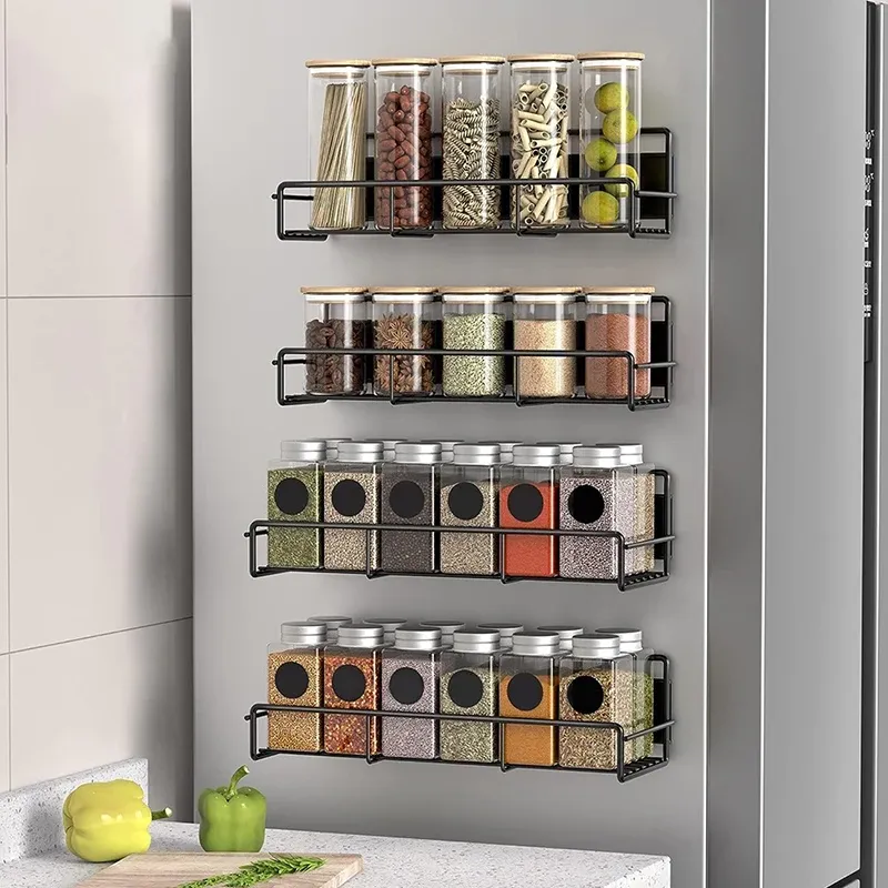 Black Magnetic Spice Rack Organizer 2