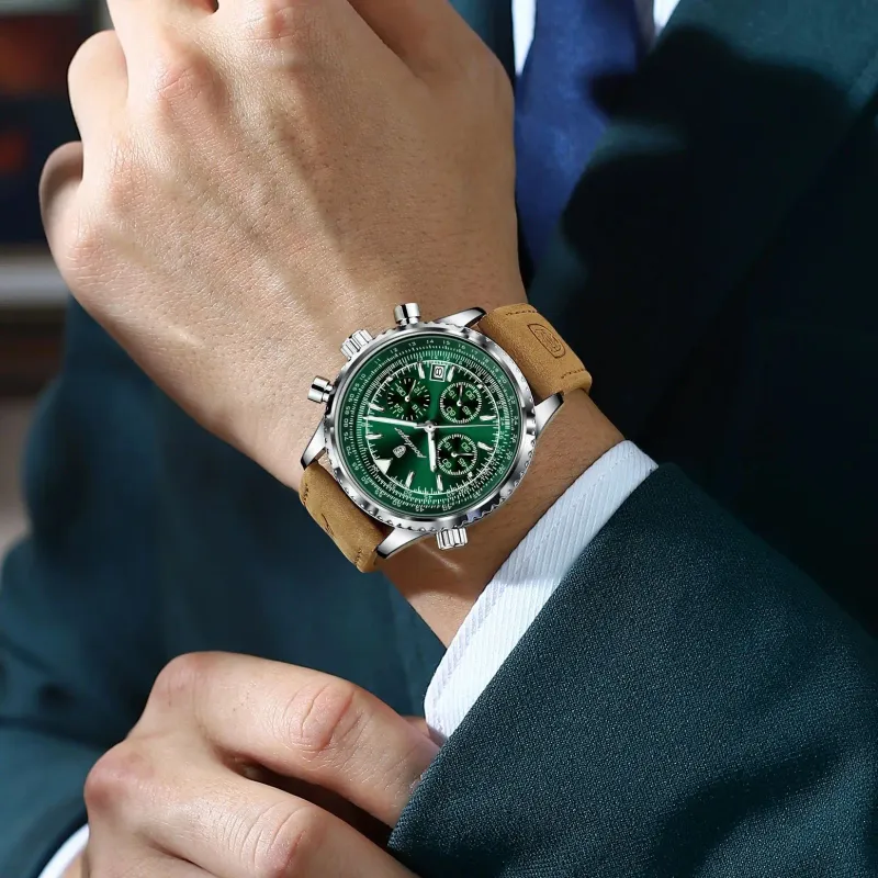 POEDAGAR Men's Chronograph Watch 6