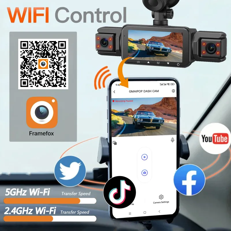 4 Channel WiFi Dashcam with Night Vision 3