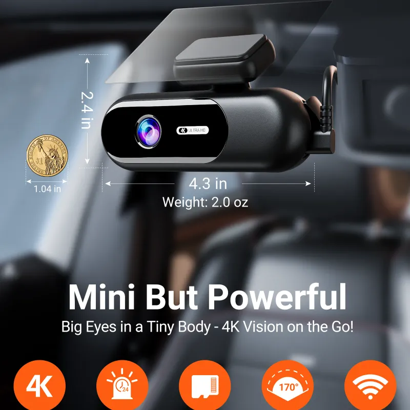 4K WiFi Dual Dash Cam Front+Rear 3