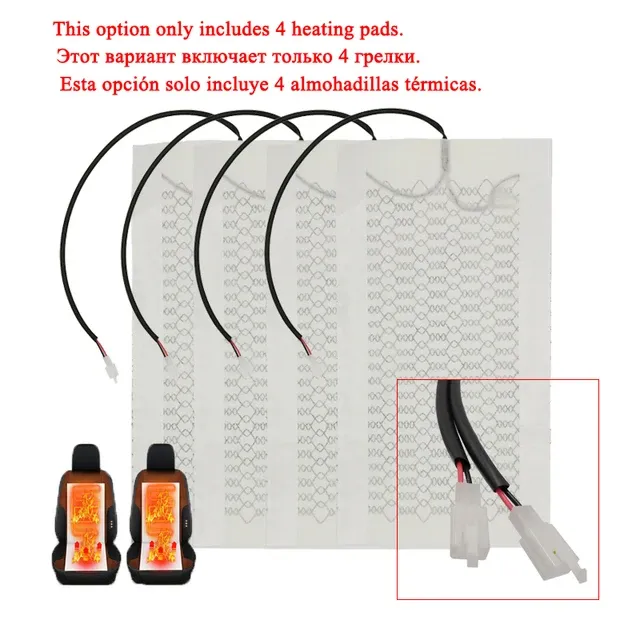 12V Carbon Fiber Car Seat Heater Kit 3