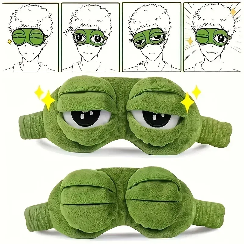 3D Frog Cartoon Sleep Mask 2