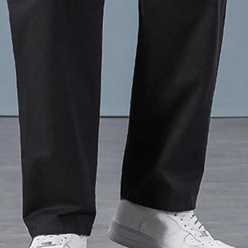 Men's Black Cotton Cargo Joggers 6