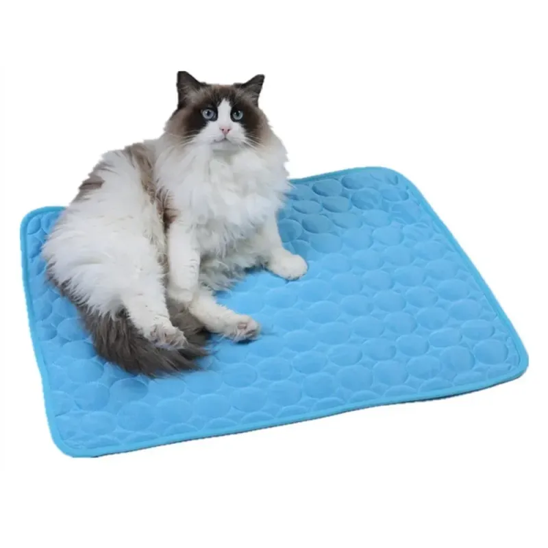 Pet Cooling Pad - Self-Cooling Ice Silk Bed 2