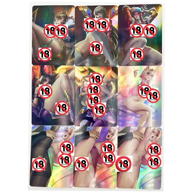 KDA Ahri Akali Evelynn 9pc Anime Cards 1