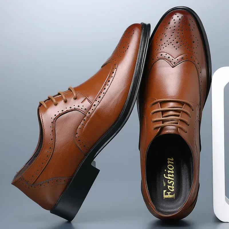 Handcrafted Calfskin Oxford Brogue Shoes 1