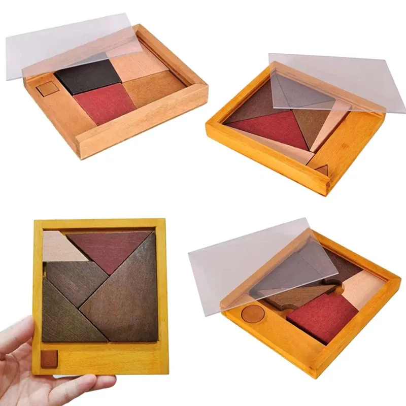 Classic Wooden IQ Tangram Puzzle 1