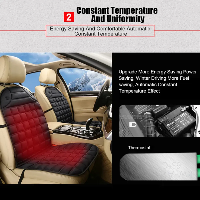 12V Heated Car Seat Cushion Cover 6