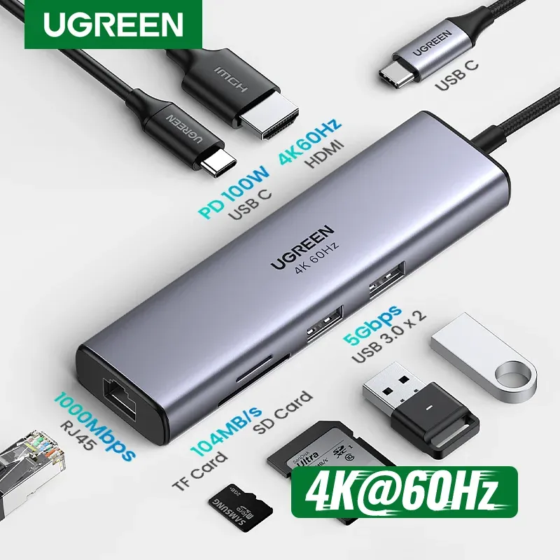 UGREEN 7-in-1 USB C Hub 4K HDMI Docking Station 1