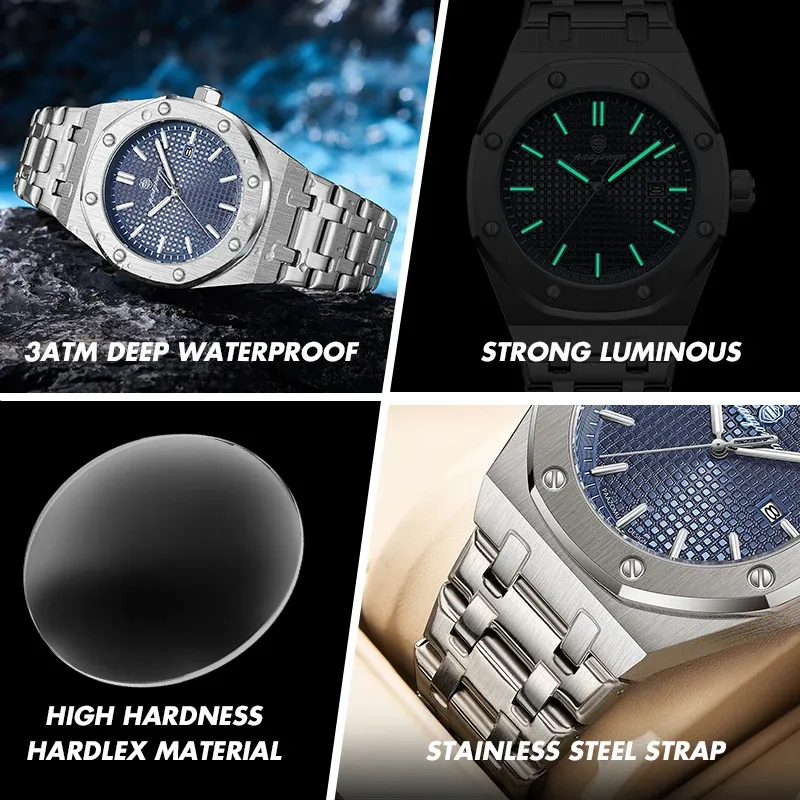 PAAZOMU Luxury Sport Quartz Watch for Men 6
