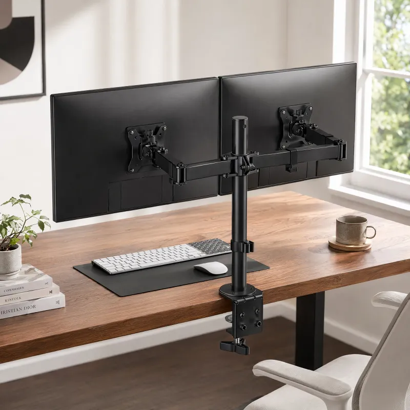 Dual Monitor Stand Adjustable Desk Mount 1