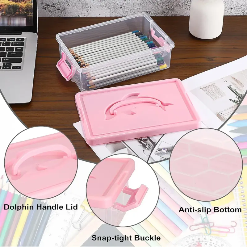 Clear Plastic Storage Box with Lid 4