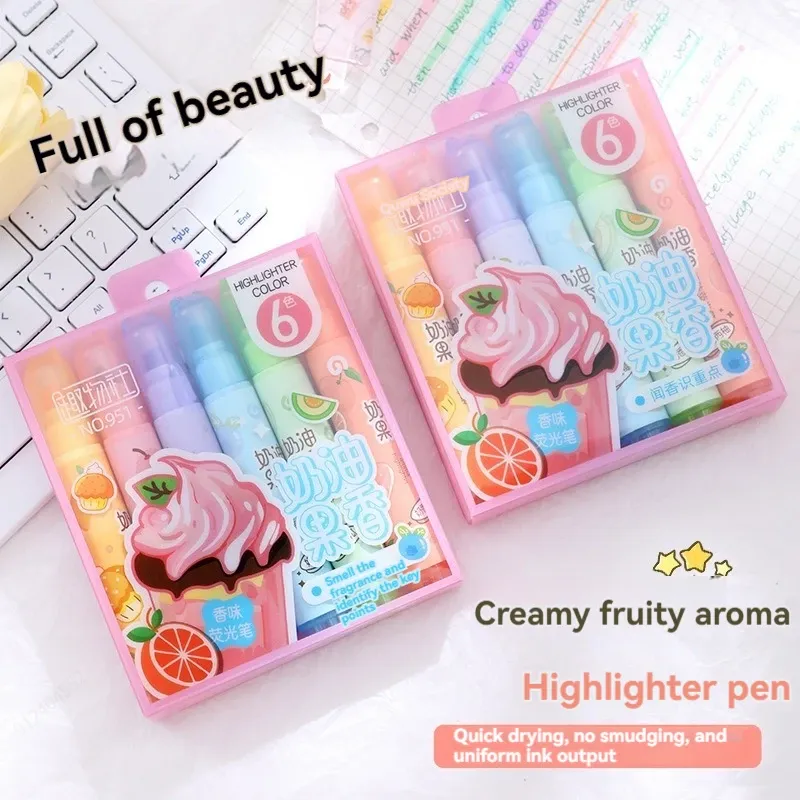 6pc Pastel Scented Highlighter Set 3