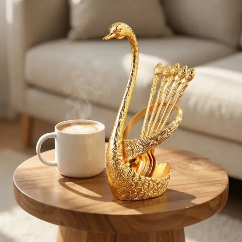 Elegant Swan Tableware Set 4